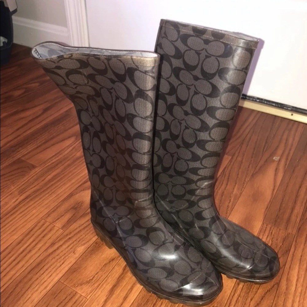Coach rain boots.